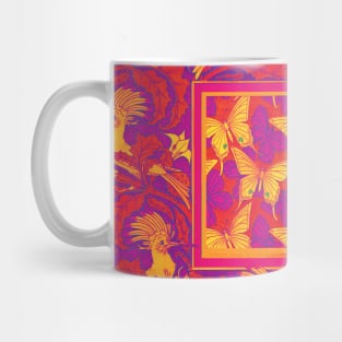 HOOPOOES ON JIMSONWEED AND BUTTERFLIES Mug